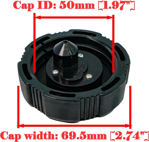 Vent Go Kart Thread Gas Cap for Coleman KT196, Hammerhead GTS 150 150Cc, Screw on Gas Lid Trailmaster Blazer MID XRX 150Cc, 200Cc 196Cc 212Cc Go Kart Twist on Fuel Tank Lid