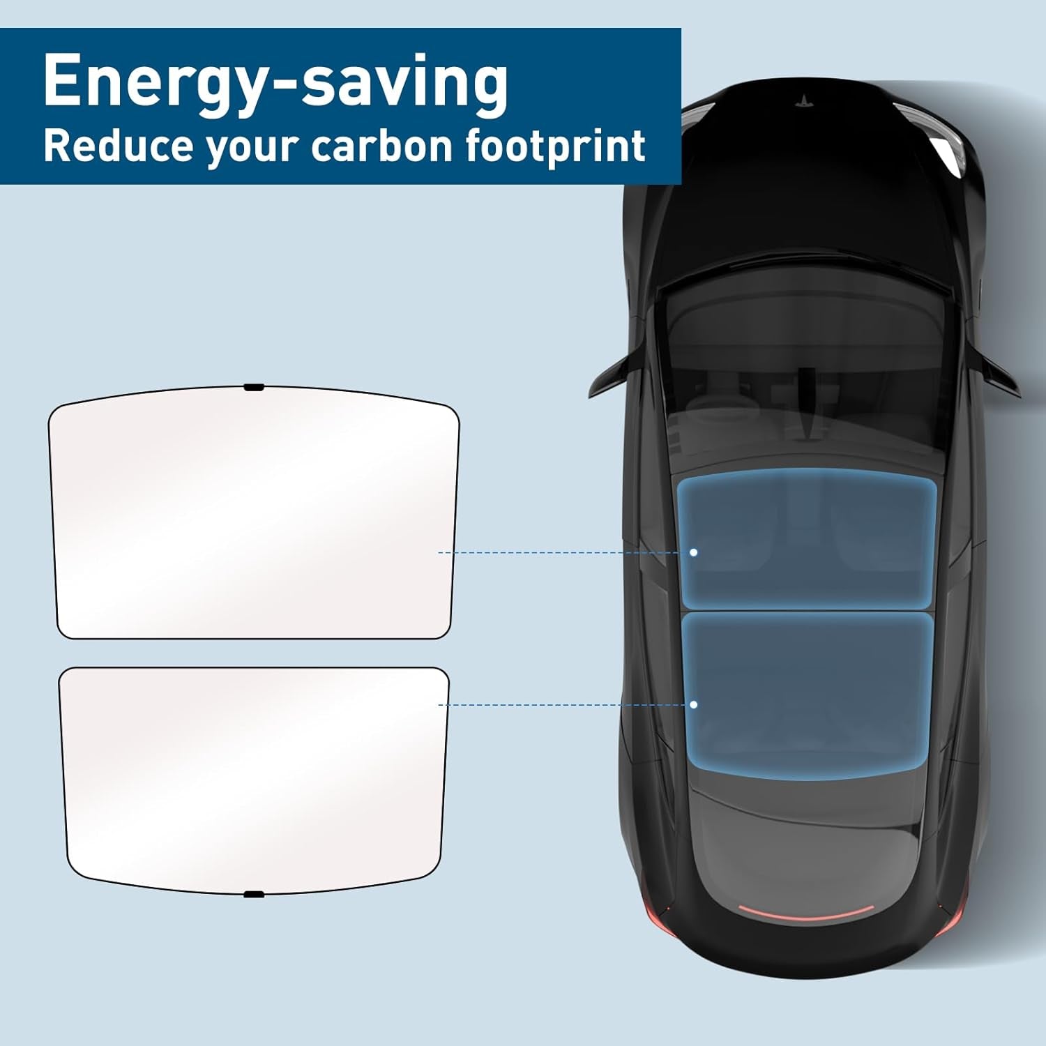 Sunshade Roof for Tesla Model Y, Tesla Accessories Heat Insulation Foldable Glass Sunroof Cover for Model Y 2024 2023 2022 2021