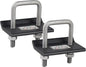 64707 Trailer Hitch Tightener anti Rattle Clamp for 1.25 Inch and 2 Inch Receiver Hitches, Black Aluminum Stabilizer Plate, 2 Packs