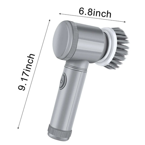 Popular Pick！  Electric Cleaning Brush * 1 Brush Head * 6 Usb Cable * 1 Scrubber Cleaning Brush Cordless Power Scrubber with 6 Replaceable Brush Heads Handheld Power Shower Scrubber for Bathtub