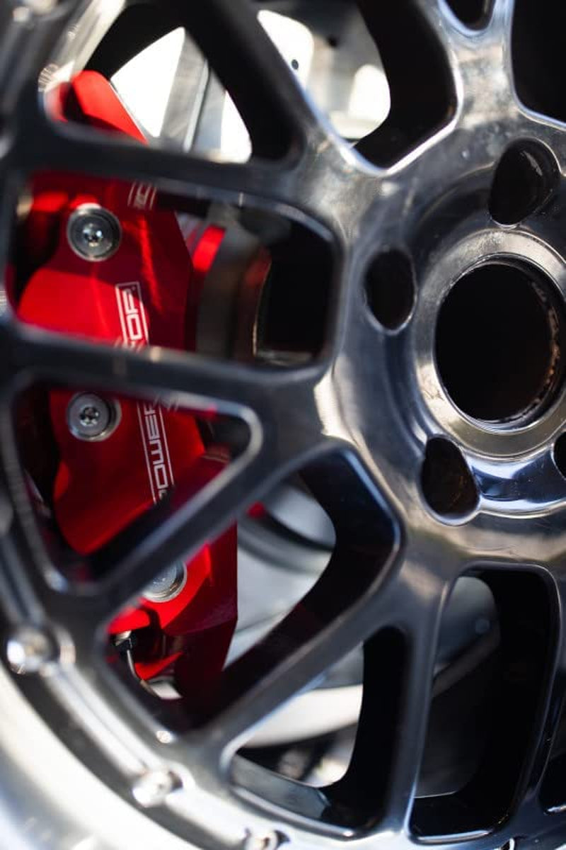 S4858 Rear Pair of High-Temp Red Powder Coated Calipers for 2004 2005 2006 2007 2008 2009 2010 2011 Ford F150 [6 Lug or 7 Lug] | 2006 2007 2008 Lincoln Mark LT