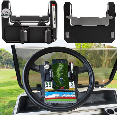 CLUBRALLY Golf Cart Accessories Phone Holder Steering Wheel Cell Phone Mount Fli