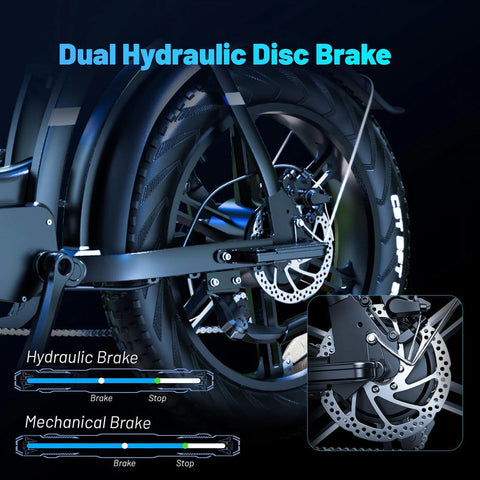 Electric Bike for Adults, 20" Ebike 750W 31 MPH, 48V 20Ah Battery, Mountain Bike UL2849