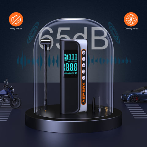 Electric Tire Inflator,Portable 160PSI Car Air Compressor with Pressure Detection,Emergency LED Light,Digital Tire Pump-Automatic Shutoff