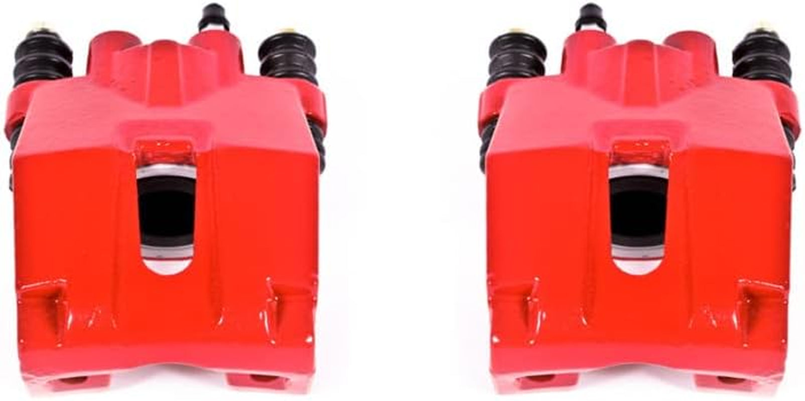 S4858 Rear Pair of High-Temp Red Powder Coated Calipers for 2004 2005 2006 2007 2008 2009 2010 2011 Ford F150 [6 Lug or 7 Lug] | 2006 2007 2008 Lincoln Mark LT