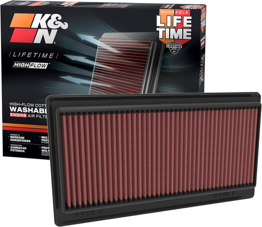 High-Flow Original Lifetime Engine Air Filter: Increase Power: Premium, Washable: Compatible with 2022-2026 Acura/Honda: MDX, Passport, Pilot, 33-5117