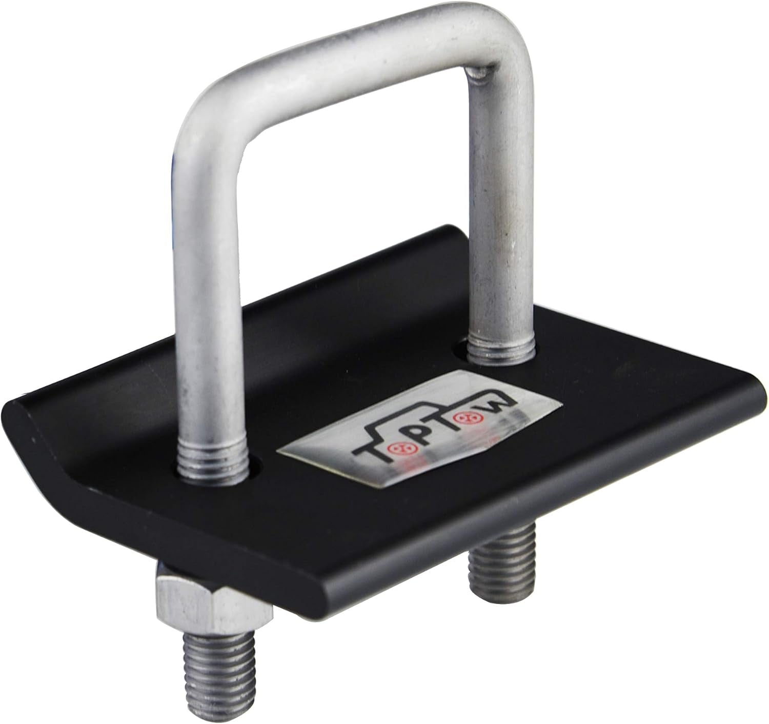 64707 Trailer Hitch Tightener anti Rattle Clamp for 1.25 Inch and 2 Inch Receiver Hitches, Black Aluminum Stabilizer Plate, 2 Packs
