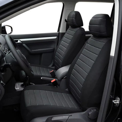Universal Car Seat Covers Full Set Cloth Set for Most Sedans Vans Suvs Trucks Car Seat Protector Front and Rear Back Seat Covers