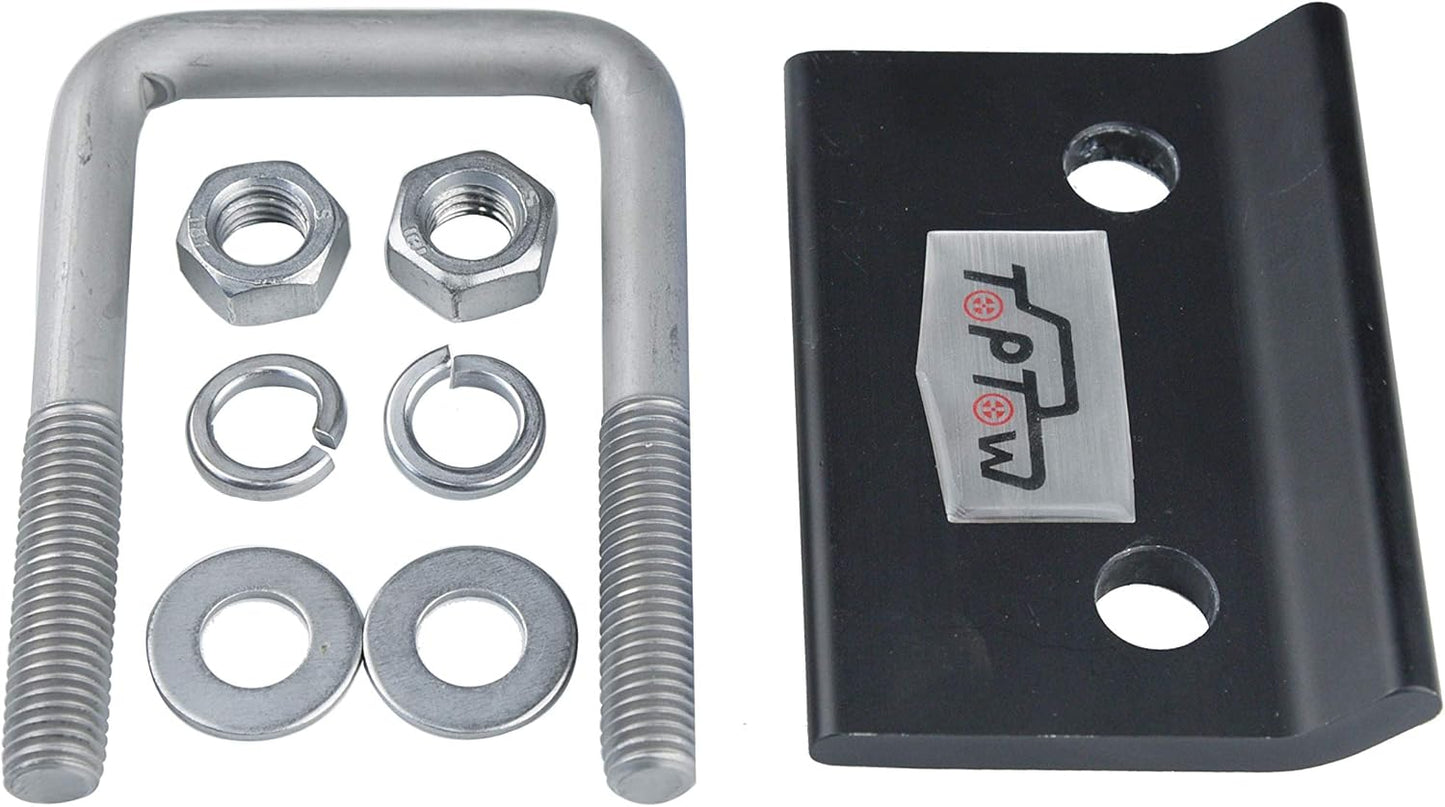 64707 Trailer Hitch Tightener anti Rattle Clamp for 1.25 Inch and 2 Inch Receiver Hitches, Black Aluminum Stabilizer Plate, 2 Packs
