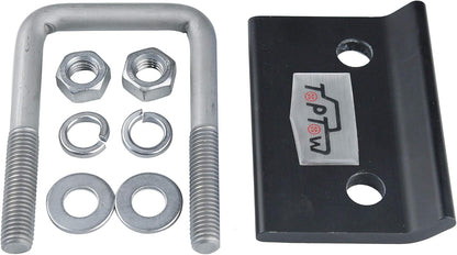 64707 Trailer Hitch Tightener anti Rattle Clamp for 1.25 Inch and 2 Inch Receiver Hitches, Black Aluminum Stabilizer Plate, 2 Packs