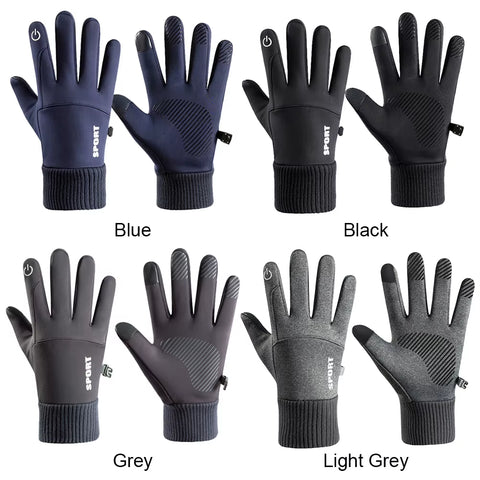 Motorcycle Gloves Guantes Winter Warm Full Fingers Heated Gloves Waterproof Heating Hand Moto Ski Touch Screen Fleece Gloves