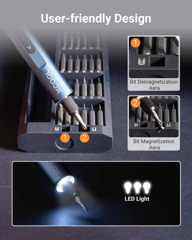 Mini Electric Screwdriver, 52-In-1 Precision Electric Screwdriver 400RPM With...