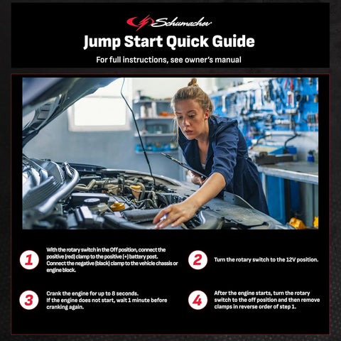 DSR Proseries Car Battery Jump Starter - 2200 Peak Amp 12V Car Starter, Jump Box & Portable Power Station - Digital Display, Heavy-Duty Clamps - DSR165