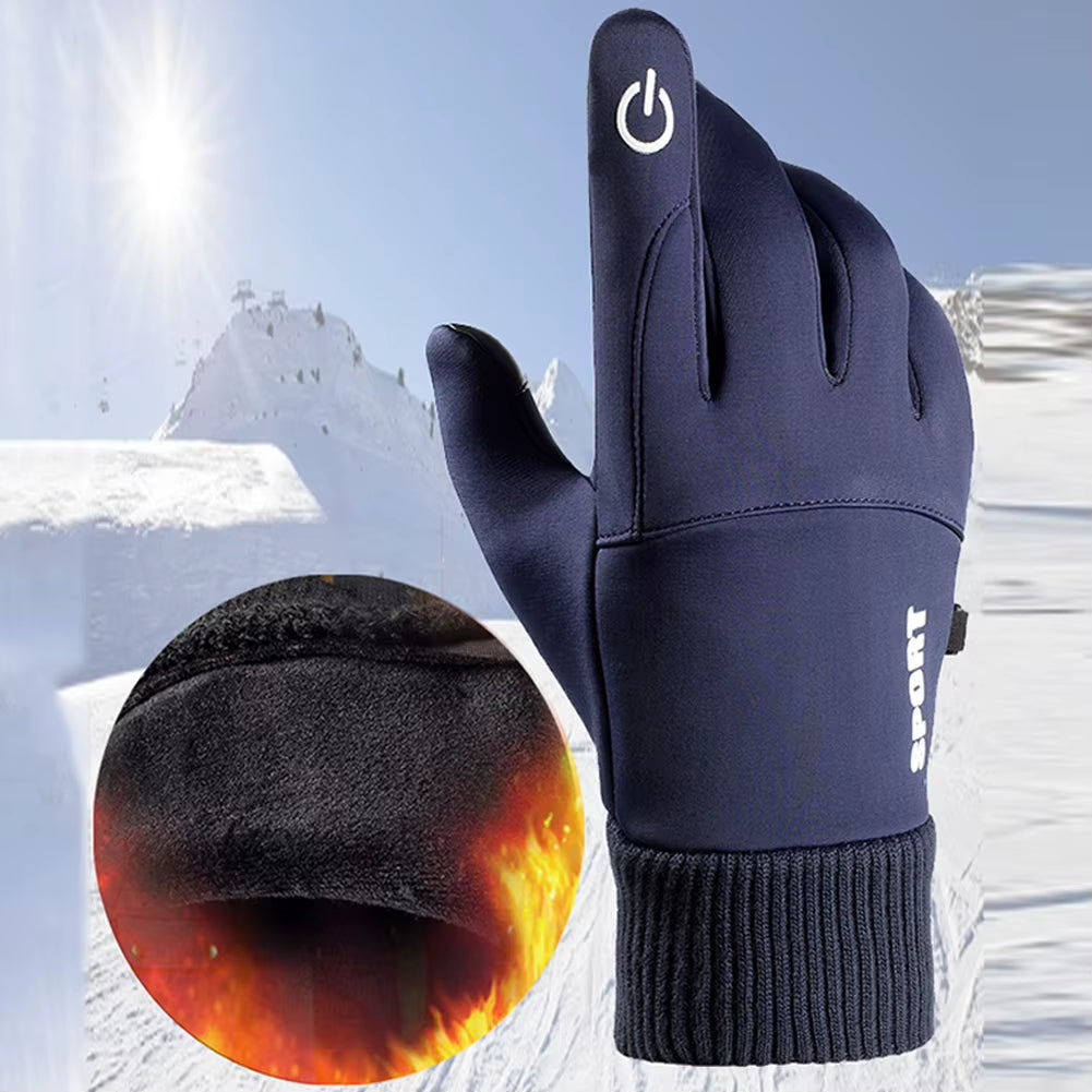 Motorcycle Gloves Guantes Winter Warm Full Fingers Heated Gloves Waterproof Heating Hand Moto Ski Touch Screen Fleece Gloves