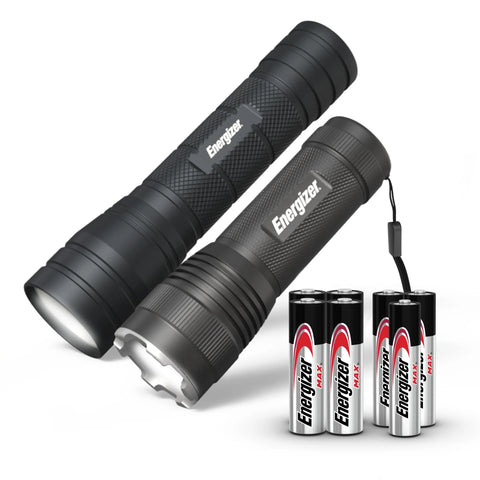 (4 Pack)  Tactical Camping Flashlight Combo Pack with  High Lumen Metal Flashlight (1,000 Lumens) and Compact  Tactical Camping Flashlight (300 Lumens)