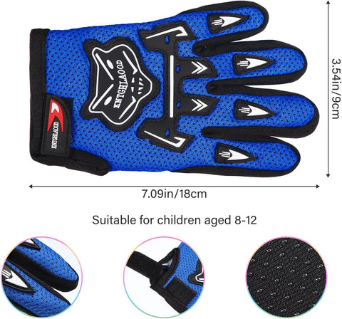 Motorcycle Gloves Riding Dirty Bike Gloves Racing Winter Power Sports Supplies for Riding Cycling Hiking Outdoor(Royal Blue,7.09 X 3.55 Inches)