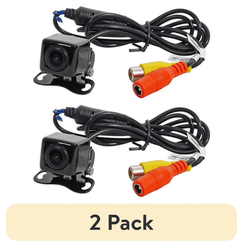 (2 Pack)  Electronics XCAM200 Waterproof Full Color Backup Camera, Wide Viewing Angle Lens