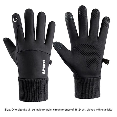Motorcycle Gloves Guantes Winter Warm Full Fingers Heated Gloves Waterproof Heating Hand Moto Ski Touch Screen Fleece Gloves