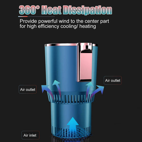 2-In-1 Smart Car Warm & Cold Cup Car Office Heating Cooling Cup Warmer Cooler Smart Car Cup Cooling Beverage Drinks Cans Tumbler Mug Holder