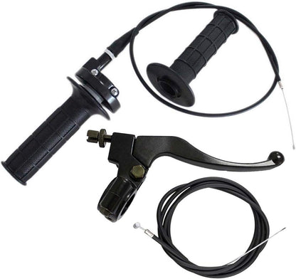 Throttle Cable, Twist Throttle, Right Brake Lever and Handle,Brake Cable, for Mini Bike XR80 XR100 CRF70 CRF80 CRF100 Pit Dirt Motor Bike,Mb165 Mb200 196Cc 200Cc 5.5Hp 6.5Hp Bike