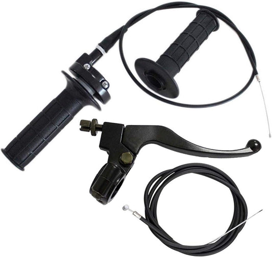 Throttle Cable, Twist Throttle, Right Brake Lever and Handle,Brake Cable, for Mini Bike XR80 XR100 CRF70 CRF80 CRF100 Pit Dirt Motor Bike,Mb165 Mb200 196Cc 200Cc 5.5Hp 6.5Hp Bike