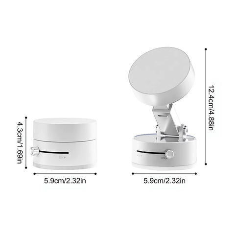 Vacuum Suction Cup Magnetic Car Phone Holder Double-Sided Foldable Magnetic Auto Phone Bracket for Car Interior Accessories