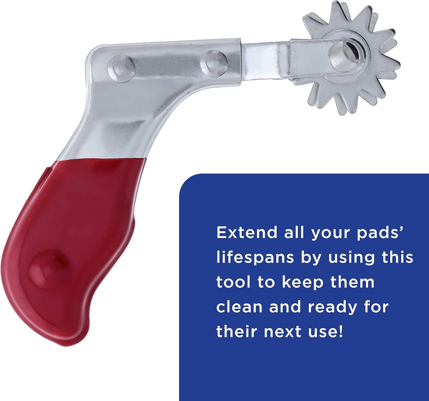 Polishing and Buffing Pad Cleaning Spur Tool for Revitalizing Polisher Compound Pads and Bonnets