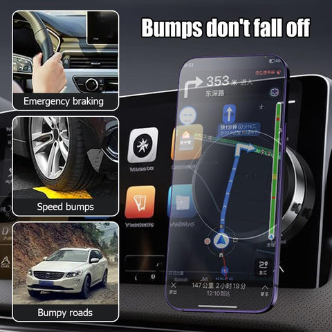 360 Rotatable Electric Vacuum Phone Mount, Magnetic Suction Cup Mount for Car, Gym Mirror, Smooth Surfaces (Black)