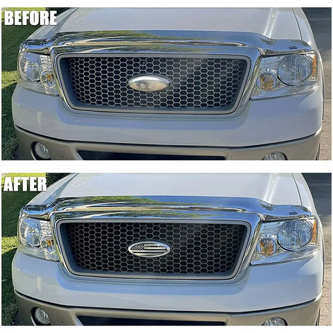American Flag Grille and Tailgate Emblem Set for Ford F150 F250 - Show Your Patriotism and Style on the Road
