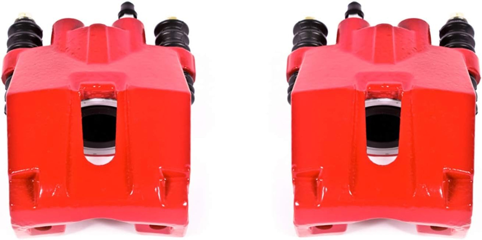 S4858 Rear Pair of High-Temp Red Powder Coated Calipers for 2004 2005 2006 2007 2008 2009 2010 2011 Ford F150 [6 Lug or 7 Lug] | 2006 2007 2008 Lincoln Mark LT