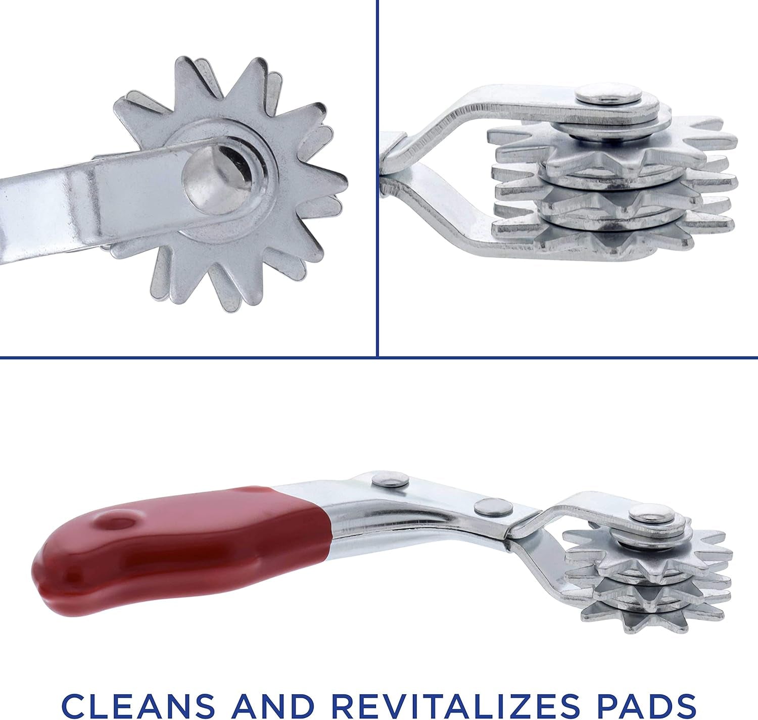Polishing and Buffing Pad Cleaning Spur Tool for Revitalizing Polisher Compound Pads and Bonnets