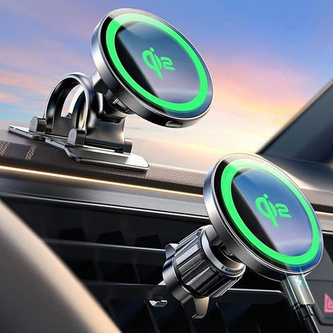 for Qi2 15W Magsafe Car Mount Charger,Super Fast Magnetic Wireless Car Charger for Iphone 16 Pro Max Accessories，Qi2 Magsafe Charger Fits Iphone 16 15 14 13 12,Samsung with Magsafe Case
