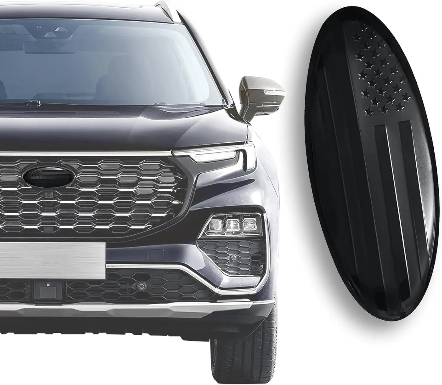 American Flag Grille and Tailgate Emblem Set for Ford F150 F250 - Show Your Patriotism and Style on the Road