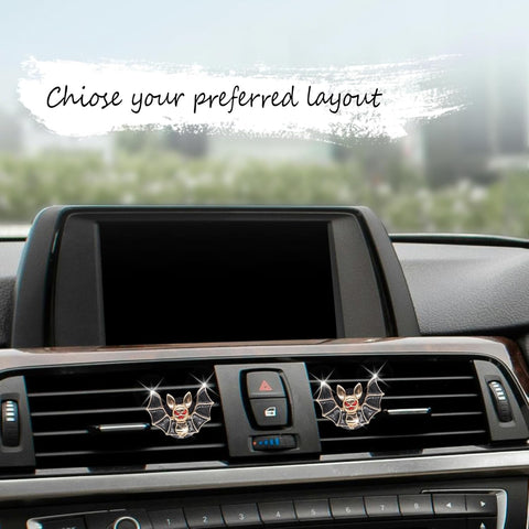 Bat Air Vent Clip Car Air Freshener 2Pcs Black Vampire Bat Car Air Fresheners Vent Clips Gothic Vent Clip Car Accessories Gift for Girlfriends Boyfriend Refillable Car Diffuser