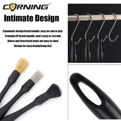 6Pcs Wheel Brush Automotive Detailing Cleaning Kit Vehicle Car Microfiber Cloth Towel Accesories Goods Tire Wash Maintenance