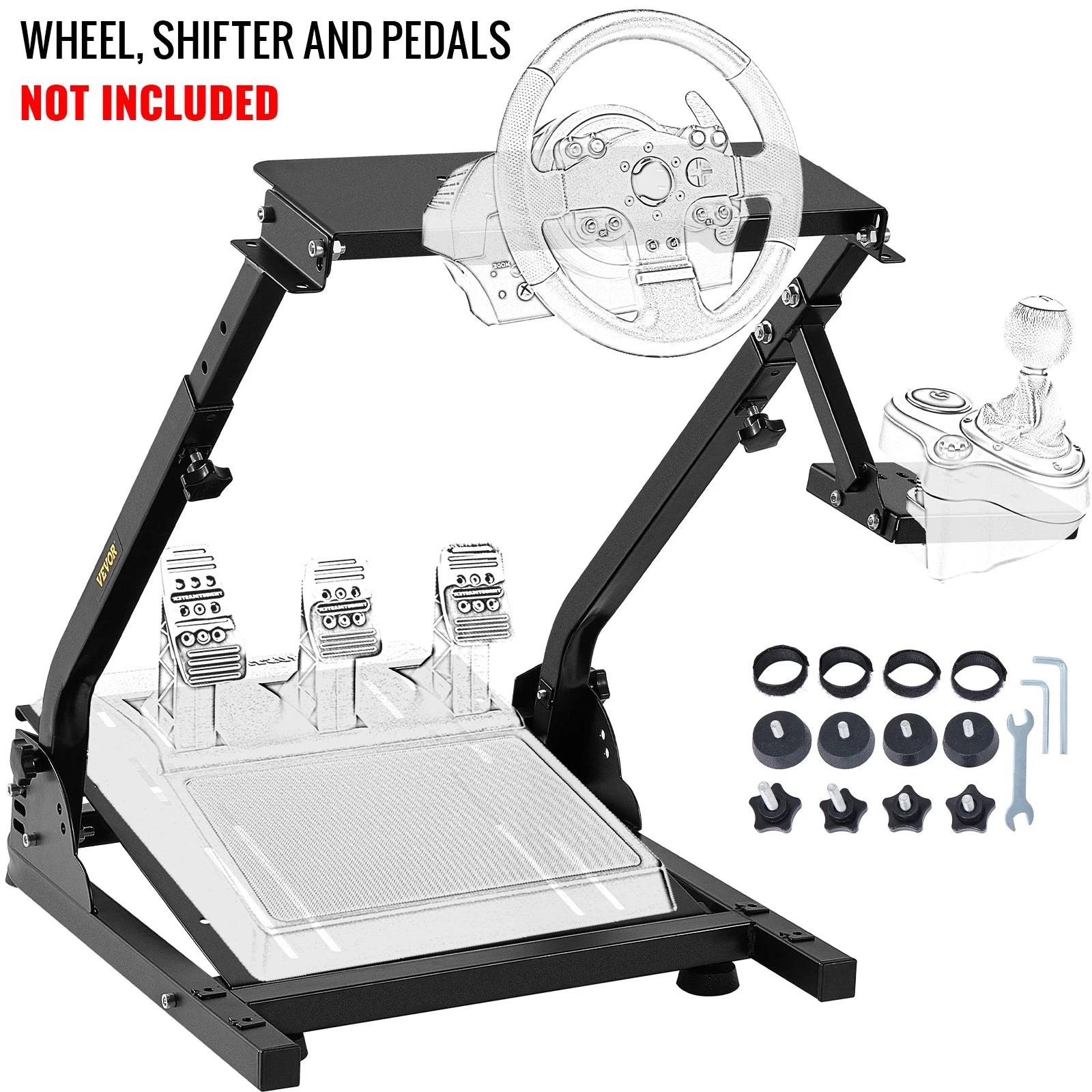 Racing Steering Wheel Adjustable Stand Racing Simulator Cockpit Fit for Mainstream Brands
