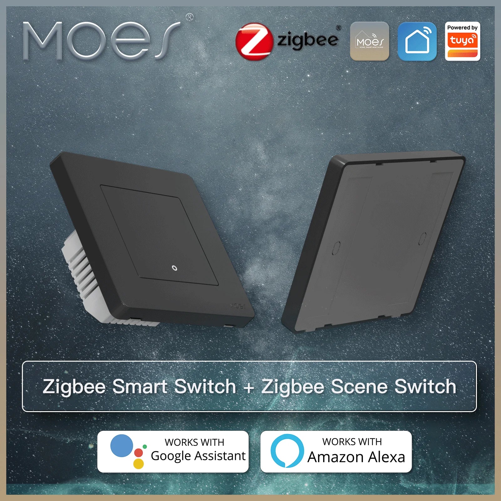 New Star Ring Tuya Smart Zigbee3.0 Push Button Switch/Scene Switch Smart Life APP Remote Control Work with Alexa Google