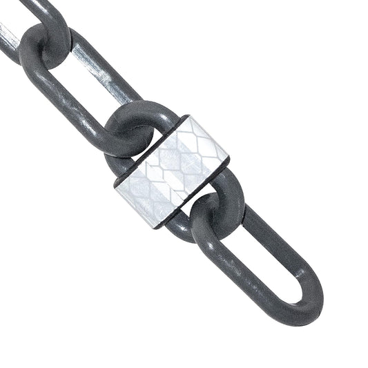 Reflective Plastic Barrier Chain, Slate Gray, 2-Inch Link Diameter, 25-Foot Length (52057-25)