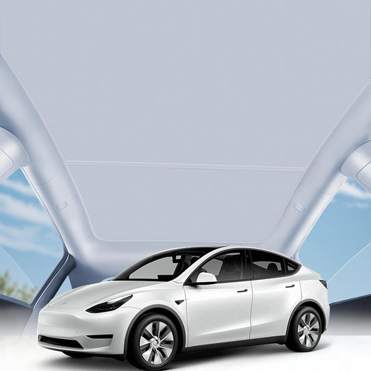 Sunshade Roof for Tesla Model Y, Tesla Accessories Heat Insulation Foldable Glass Sunroof Cover for Model Y 2024 2023 2022 2021