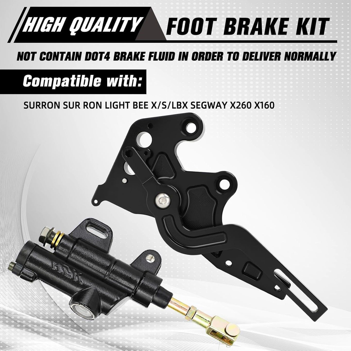 Motorcycle Hydraulic Foot Brake Pedal Lever Kit CNC for Surron Sur Ron Light Bee X/S/LBX Segway X260 X160 Electric Dirt Bike Ebike