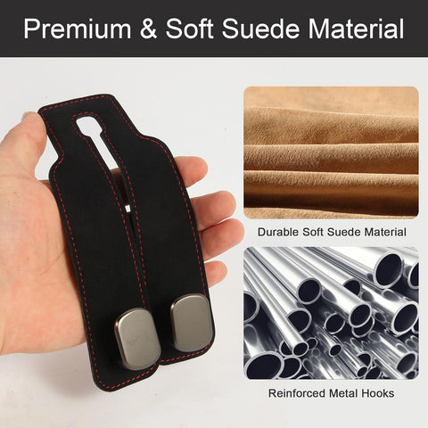 2 Pcs Multifunctional Headrest Hooks for Car, Premium Suede Material Purse Holder for Car, Double Car Seat Hooks for Headrest, Car Headrests Hook Fits Universal Car Seat Back Storage Hook