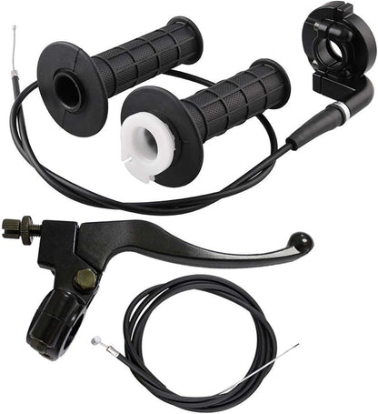Throttle Cable, Twist Throttle, Right Brake Lever and Handle,Brake Cable, for Mini Bike XR80 XR100 CRF70 CRF80 CRF100 Pit Dirt Motor Bike,Mb165 Mb200 196Cc 200Cc 5.5Hp 6.5Hp Bike
