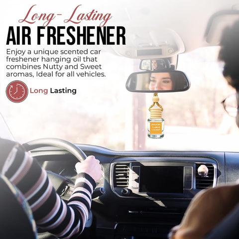 Car Air Freshener Hanging (Pack of 2) | Pistachio and Salted Caramel Car Scent | Cute Car Fragance Oil Diffuser | Car Fresheners for Women and Men | Made in USA | Buy 2+ and save 33%*