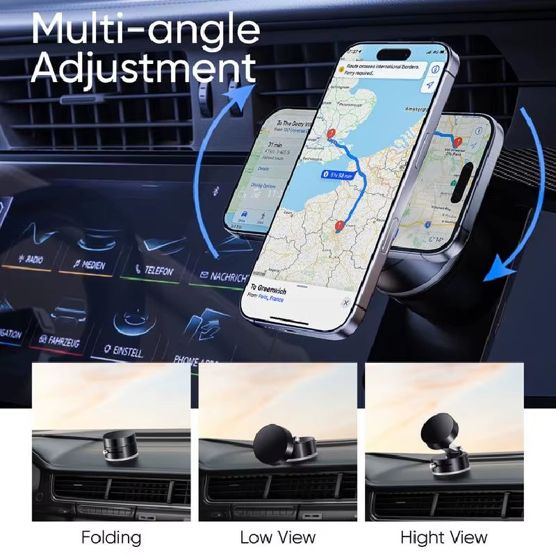 Double Sided Suction Cup Magnetic Bracket Lazy Multi-Funct Foldable Storage Car Phone Holder Vacuum Suction Phone Holder