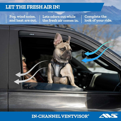 [AVS] In-Channel Rain Guards for 1999 - 2007 Mazda B3000; 1999 - 2009 Mazda B4000 Extended Cab; 1999 - 2011 Ford Ranger Supercab | Window Vent Visors, 2 Pcs. - Smoke | 192083