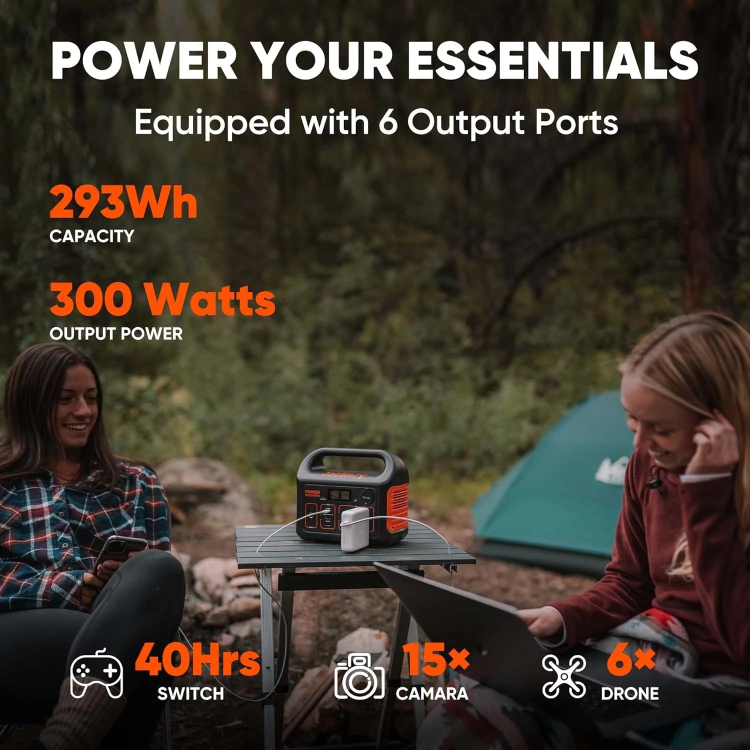 Portable Power Station Explorer 300, 293Wh, Backup Lithium Battery, 300W Continuous,