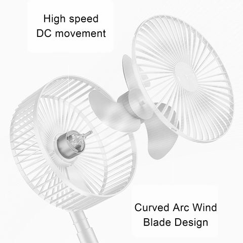 Cooling Stretchable Fan, Fan Portable, 3 Speeds Desktop Table Fan, Plug in Power Fan, Rotation Strong Wind, Quiet Personal Small Fan for Home Desktop Office, White