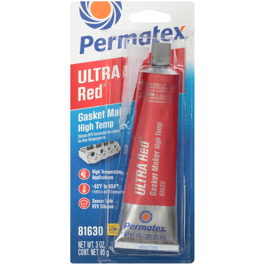 81630 Ultra Red High Temperature Gasket Maker, 3 Oz
