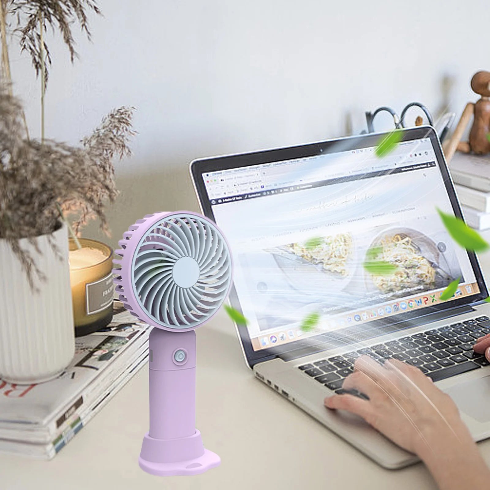Portable Coolings Fan Personal Mini Air Cooling Fan for Room Air Fans Cooling for Room Mini Desktop Table Cool Fan, for Travel Home Office and Bedroom (Purple)