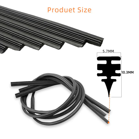 Car Windshield Rubber Strip Wiper 6Mm Car Wiper Blade 14 "16" 17 "18" 19 "20" 21 "22" 24 "26" 28 "30" 32 "Wiper Accessories ﻿